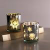 Unique Candle Christmas Jars for Home Decoration  Luxury Electroplated Glass Holder Container Christmas Candle Jars