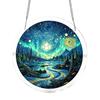 Acrylic Jigsaw Puzzle Suncatcher Large Colorful DIY Sun Catcher Kit for Adults Stained Glass Style Window Hanging Ornament for Home Garden Decor