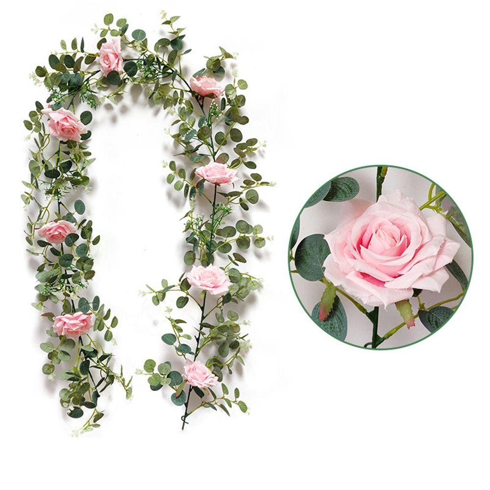 Handmade Faux Fake Plant Ivy Welcome Sign Eucalyptus Garland Garland Artificial Flower Rose Vine Home Decro