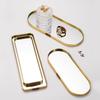 Nordic Gold Mirror Tray Light Luxury Home Jewelry Tray Rectangular Storage Tray Simple Table Decoration Ornaments Shooting Props