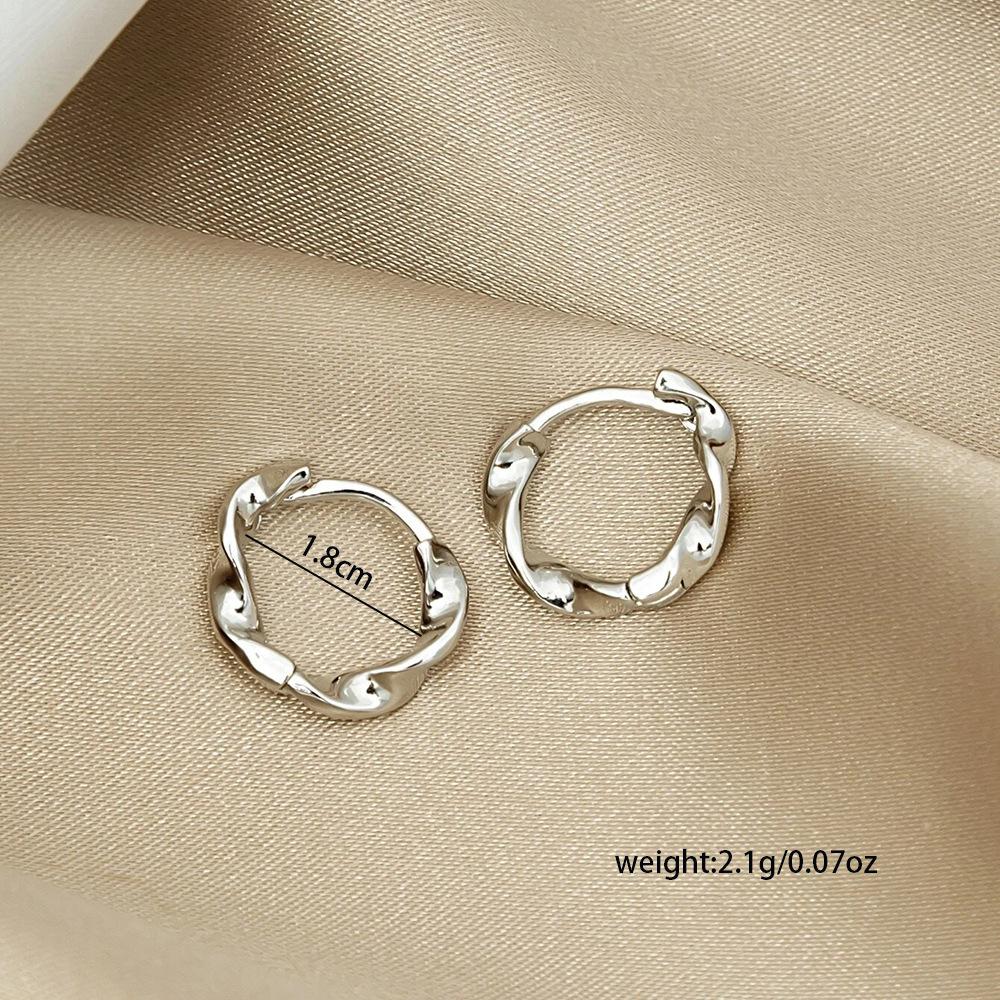 Geometric Hollow Ring Earrings Mobius Ear Clasp Ear Jewelry
