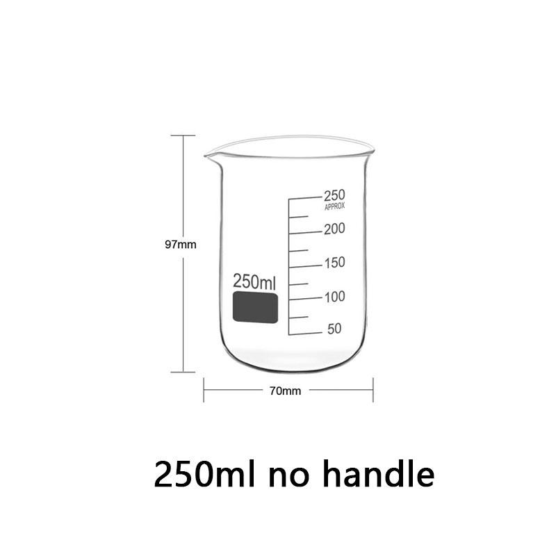50-1000ml High Borosilicate Glass Measuring Cup Heat-resistant Laboratory Beaker With/Without Handle Scales Mug Measuring Tools