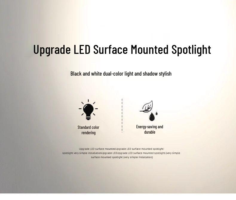 Adjustable LED Surface-Mounted Ceiling Spotlight for Commercial Use