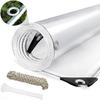 Duidelijk PVC Vinyl Tarp Waterdichte Zeil Afdekking 14Mil Transparant Polytarp