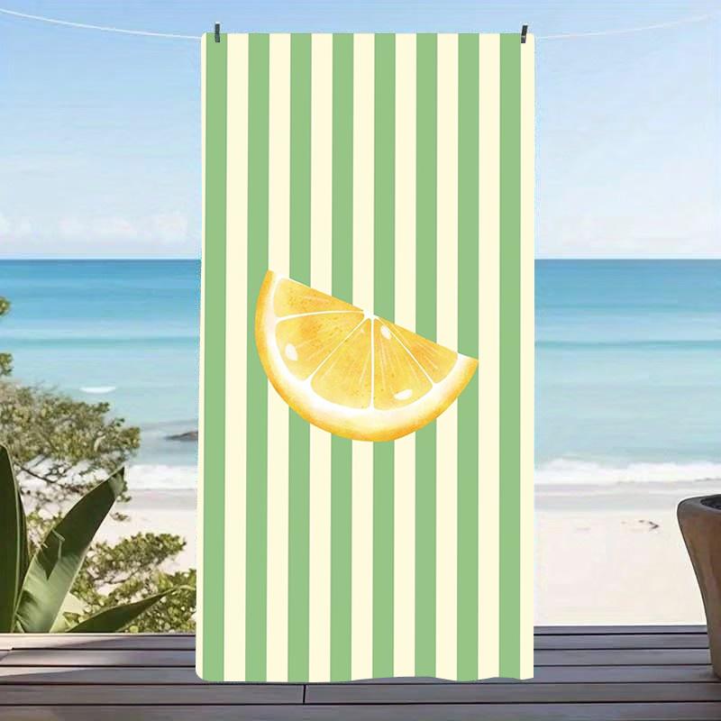 Aesthetic Pastel Striped Cherry Microfiber Beach Towel Large Sandproof Bath Towels Light Weight Quick Drying Swim Blanket Pool