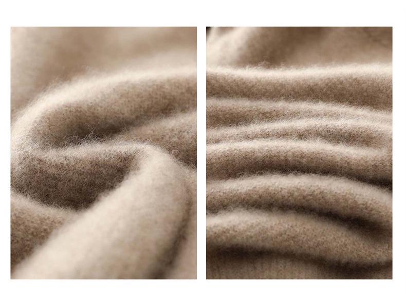 Men's Round Neck Thickened Business Pullover – 100% Australian Wool Cashmere Base Layer for Autumn/Winter.