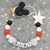 Baby Pacifier Clip Personalised Name Dummy Nipple Holder Chains Newborn Feeding Newborn Custom Pacifiers Clip Chew Teething Toys