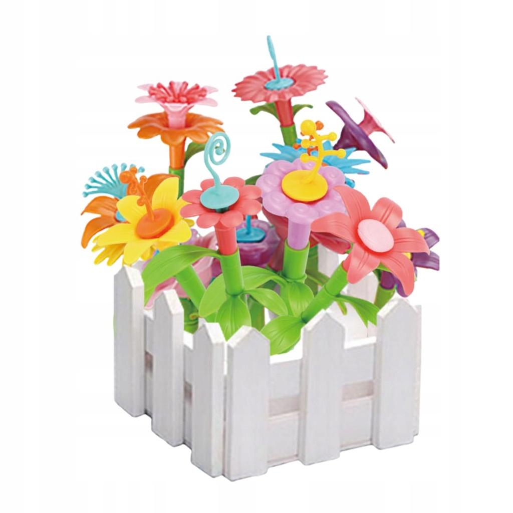 Flower Construction Blocks Educational 2in1 Ball Track Creative Garden 99