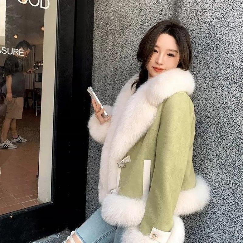Imitation Fox Fur Jacket Women's Short Autumn and Winter New Warm Outer Top Light Trendy