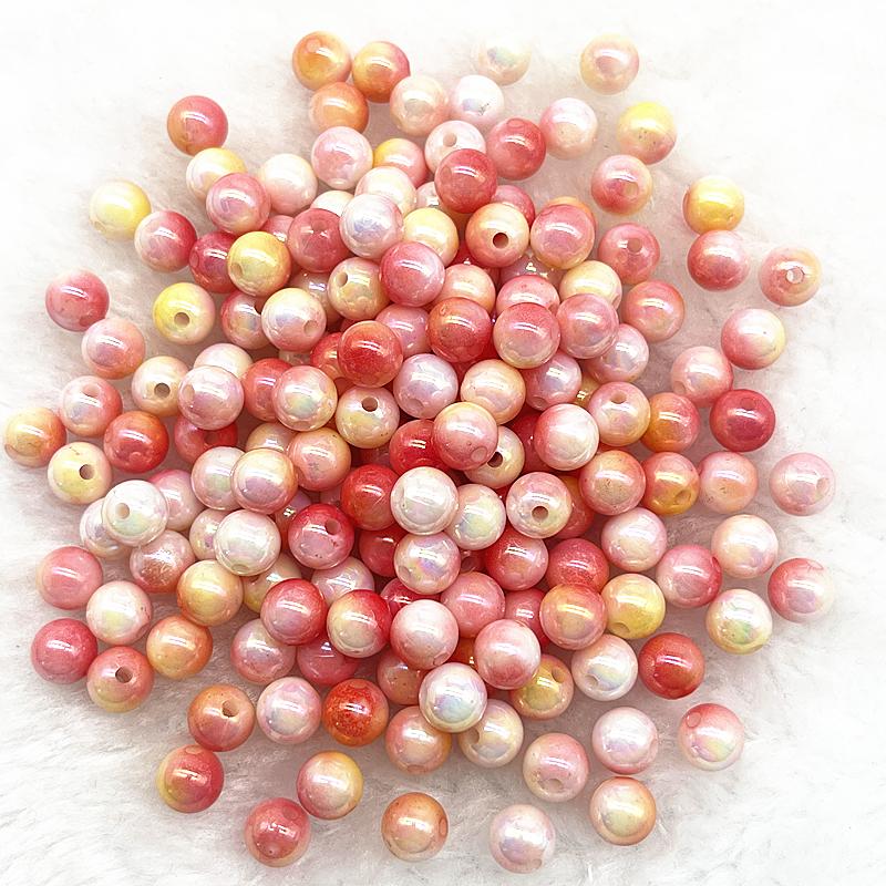 4mm 6mm 8mm 10mm Cream Series Round Acrylic Pearl Beads Loose Spacer Beads for Jewelry Making DIY Bracelet Necklace Earrings