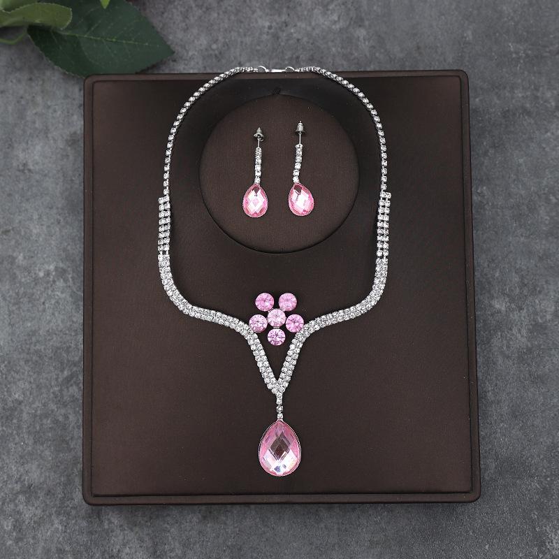 Set di Collana e Orecchini alla Moda in Stile Coreano: Accessori Perfetti per Matrimonio Sposa