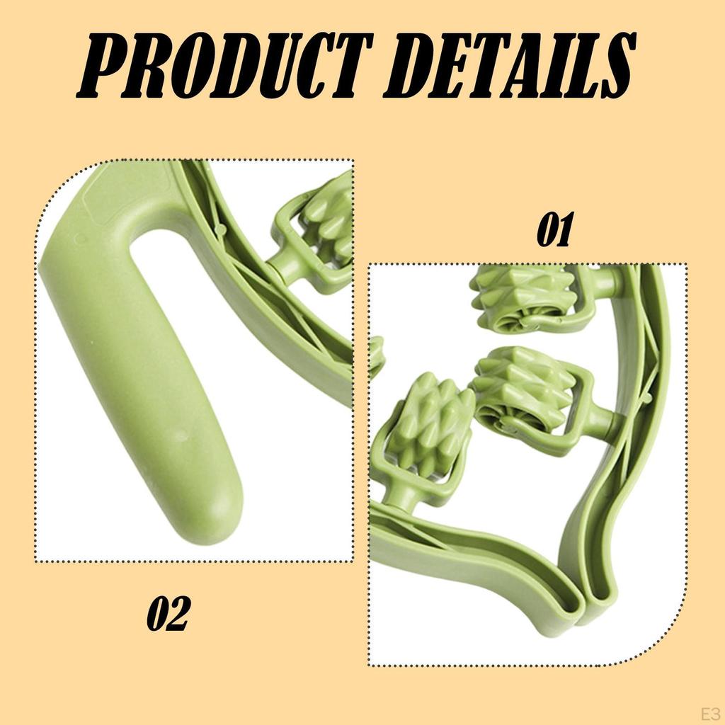 8 Wheel Roller Fascia Massage Tool 360° Deep Tissue Leg Clamp Handheld for