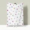 Tiny Kid Motif Set Throw Lightweight 240G Flannel Blanket Soft Skin-Friendly For Summer Cooling