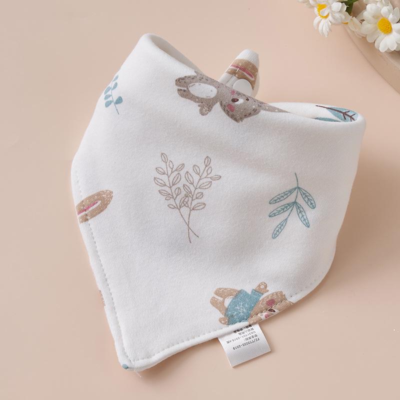 Super Soft Cotton Infant Bib & Neck Warmer - Anti-Spit Up, Autumn/Winter Triangle Scarf