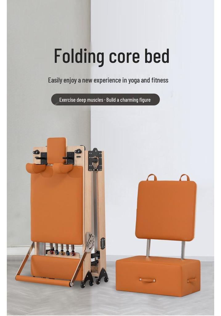 Maple Wood Multi-functional Folding Pilates Core Bed for Yoga Studios