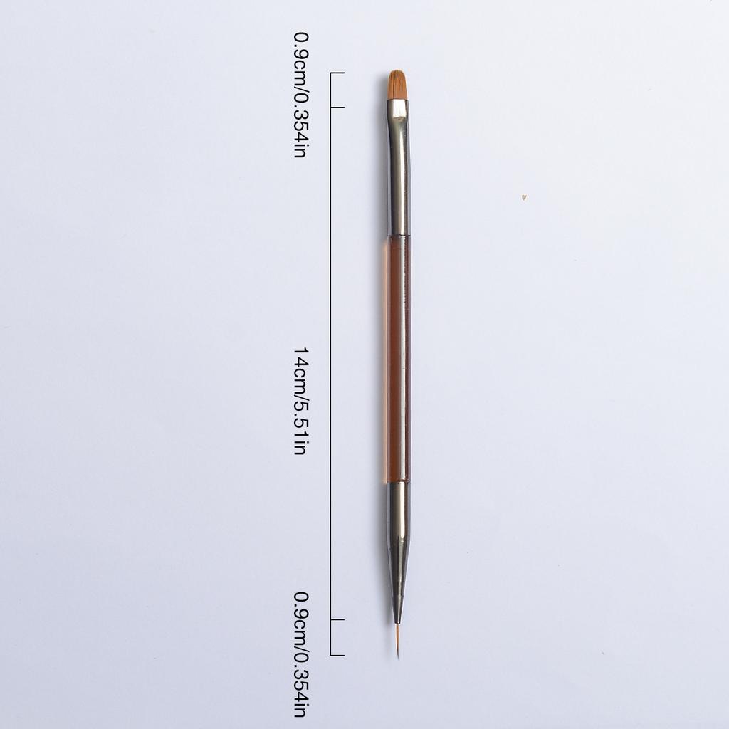 Japanese nail art brush set, pull-up brush for beginners, gradient technique, French round head nail art tool, brush, brown colo