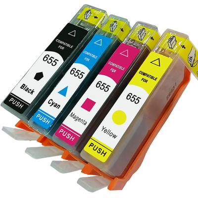 4 cartucce compatibili per HP 655 e il suo Deskjet 3525 4615 4625 5525 6520 6525