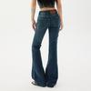 American retro low-rise Spice Girl flared pants slim and thin micro-elastic versatile jeans women's & trousers extended