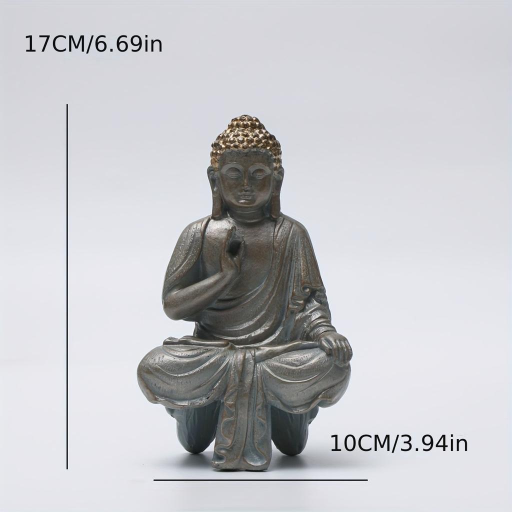1 pcs Elegant Thai Buddha Statues & Sculptures -Enhance HomeDecor with Peaceful Southeast Asian Resin Crafts; ldeal forGifts
