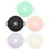 Anti-spill Lid Silicone High Temperature Resistant Reusable Kitchen Cover with Anti-scald Handrails Steam Hole Design