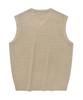 Covernat V-Neck Knit Vest Beige