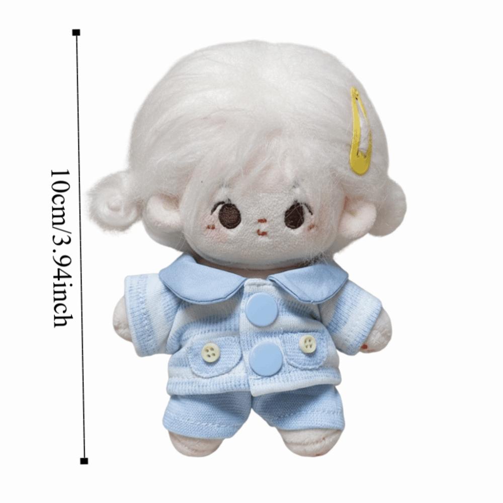 1 Set Blue 10cm Cotton Doll Clothes Casual Suit Doll Dress Up Set  Doll Accessories