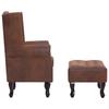 VidaXL Fauteuil Chesterfield et Repose-Pieds Chaise de Salon Pouf Siège de Salon avec Tabouret Maison Intérieur Salle de 281277