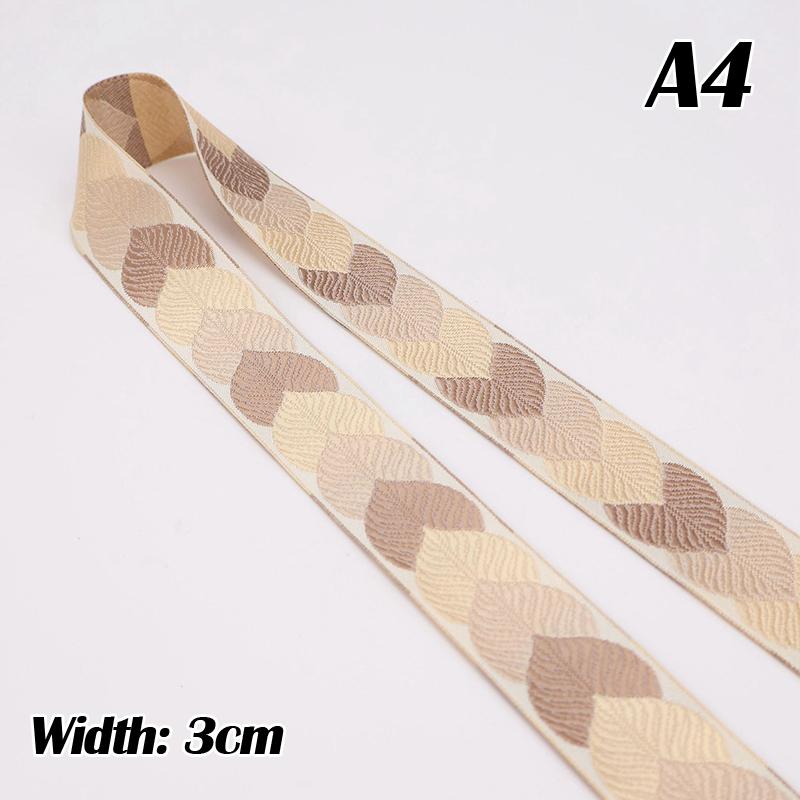 3M Chinese Retro Webbing Embroidery Lace Trim Edged 3cm/7cm Jacquard Ribbon For Diy Hanfu Clothes Curtain Decor Accessories