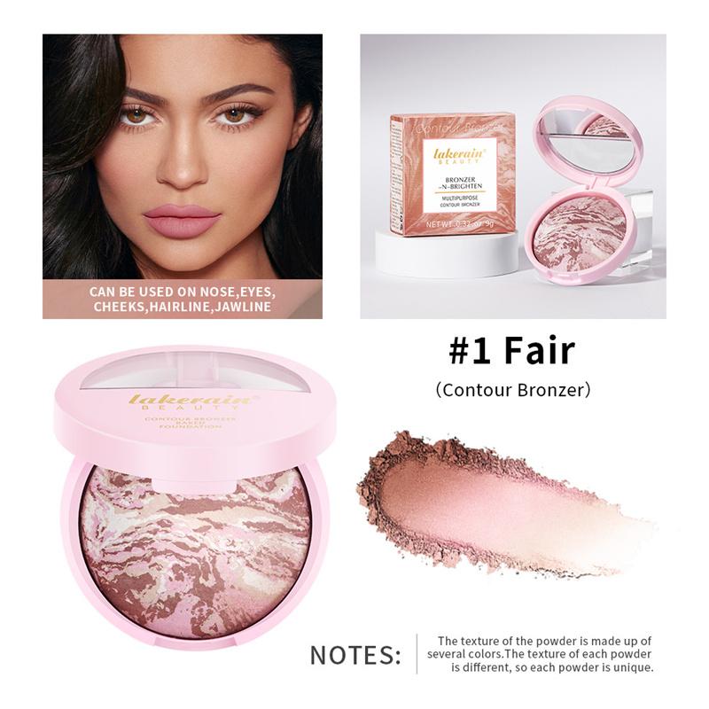 

Marble Baked Powder Foundation Градиентная пудра для контурирования и фиксации макияжа Контурирующая основа для контроля жирности #1Fair