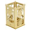 3 Pcs Gold Pen Holder Hollow Golden Monstera Pattern Desktop Metal Storage Container Office