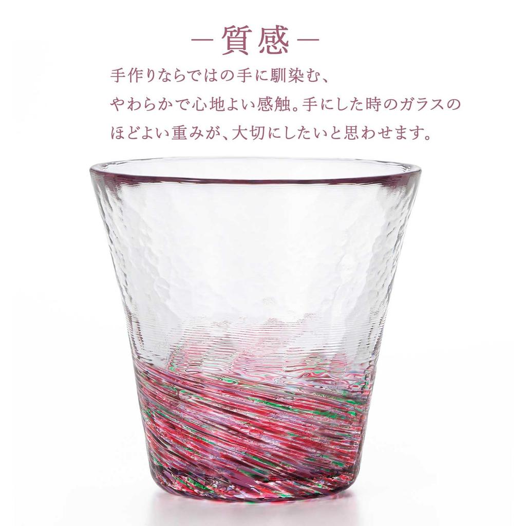 Aderia Glasware Sechs Farben Blume Geschenk Hergestellt in Tohoku Mutsu Naturmotiv Geblasene Traditionelle Glaskunst Geburtstag Hochzeit Paar Geschenk (ADERIA) [Tsugaru