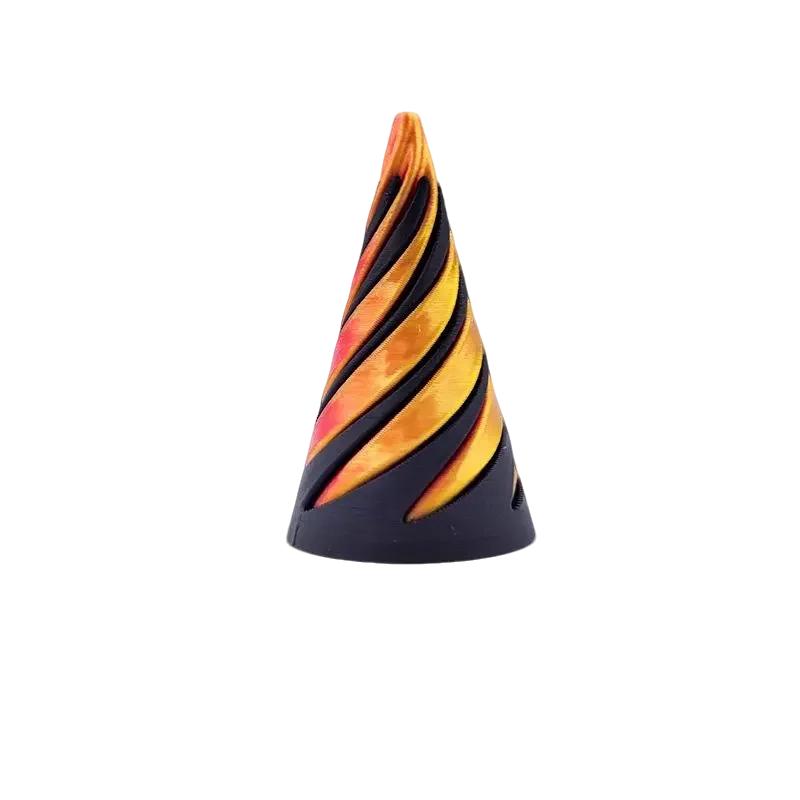 Jouets à vis rotatives imprimés en 3D Jouets sensoriels anti-stress Sculpture traversante pyramidale Jouets à tourbillonner cône en spirale pour enfants Adultes