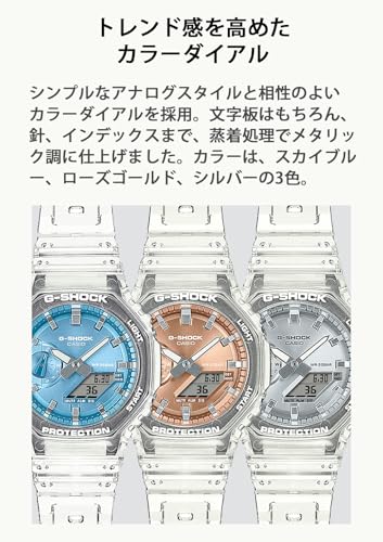 Zegarek Casio G-Shock (GA-2100BM-7A2JF) Męska Jasna Metaliczna Tarcza (Oficjalny produkt japoński) Jasny