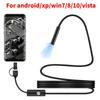 5.5MM TYPE-C Endoscope Camera 640x480 Waterproof IP67 6 LEDs Adjustable USB Inspection Borescope Cameras Tools for Phone PC