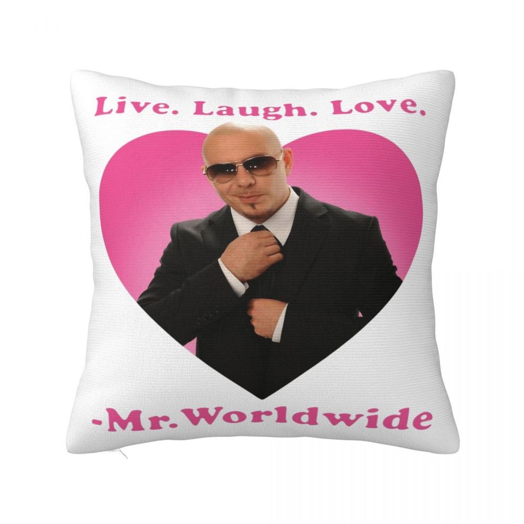 Pillow Cover Mr Worldwide Pitbull Custom Cushion Cover Fashion Pillow Case For Office Car Home Decorative Pillowcases