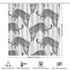 Black Leopard Shower Curtain Waterproof Bathroom Decor Pattern Printing Washable Polyester Size Customizable