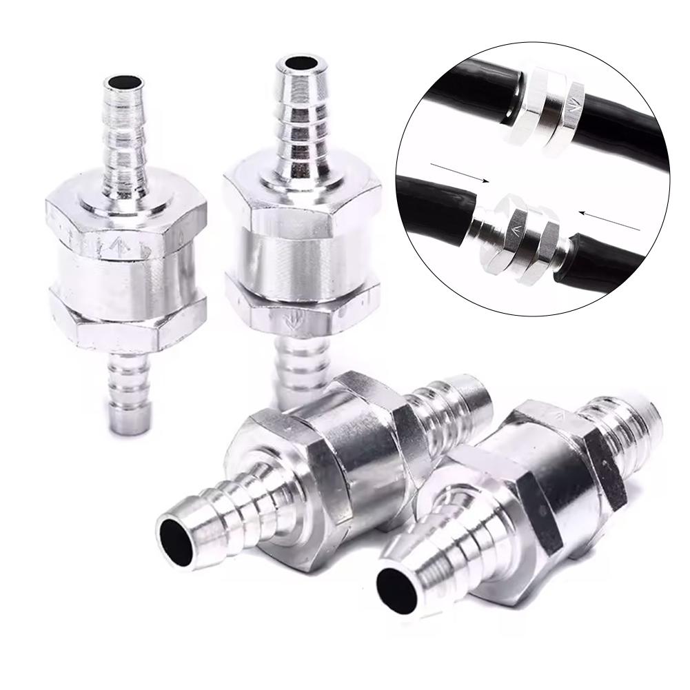 One Way 6/8/10/12mm 4 Size Aluminium Alloy Fuel Non Return Check Valve Fit for Carburettor And Low Pressure Fuel Systems