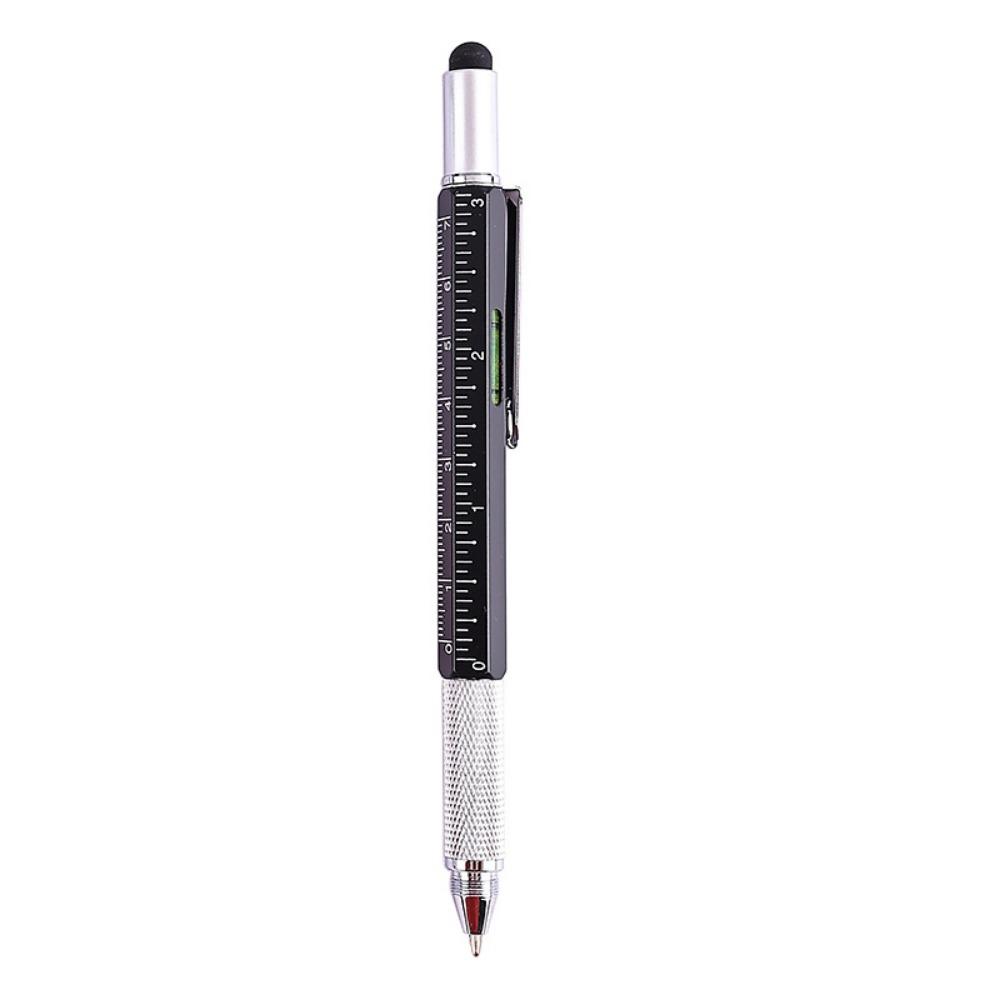1PC Multifunctional Tool Pen Six-in-One Level Scale Touch Screen Pen Creative Double Head Screwdriver Ballpoint Pen