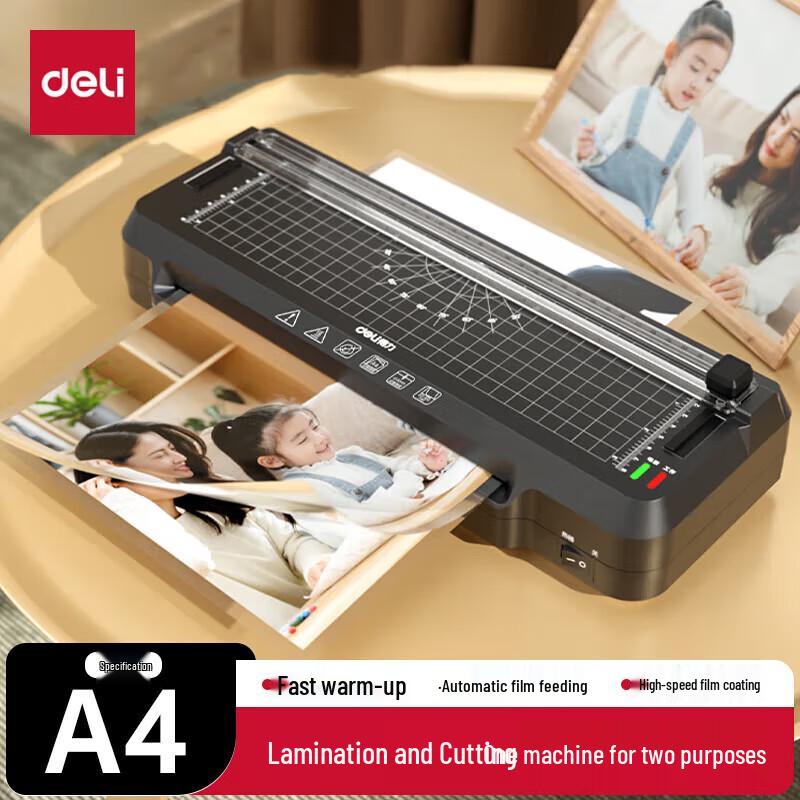 Deli GQ400 A4 Photo Laminator with Paper Cutter