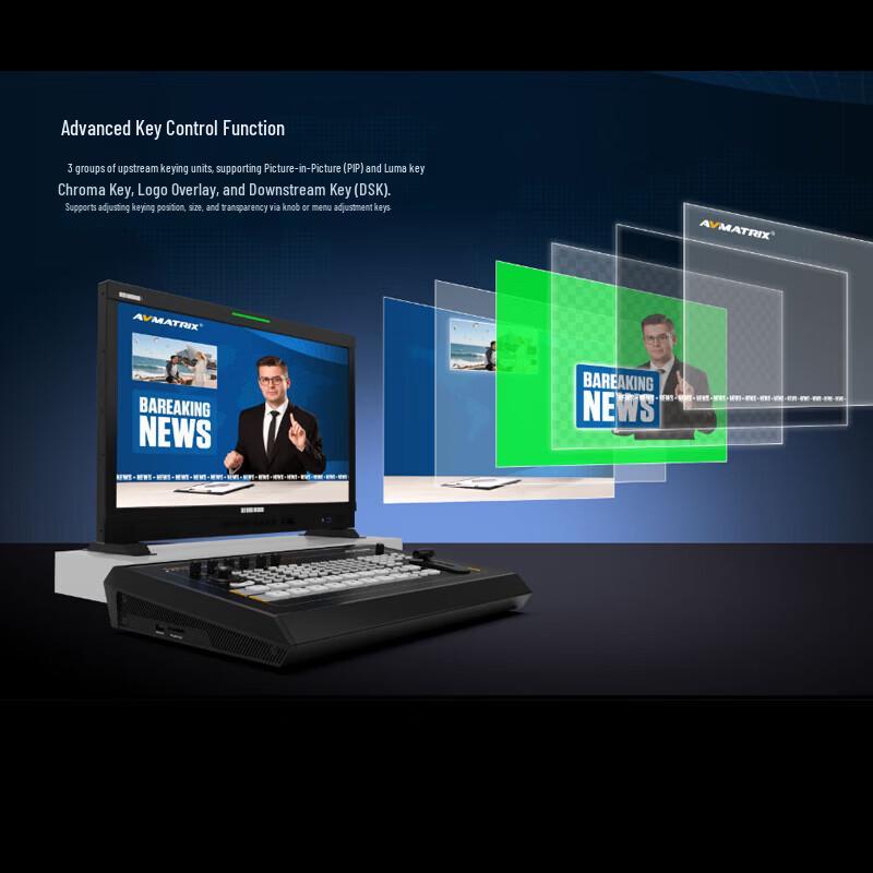 AVMATRIX SHARK S8X 8-Channel A/V Production Switcher