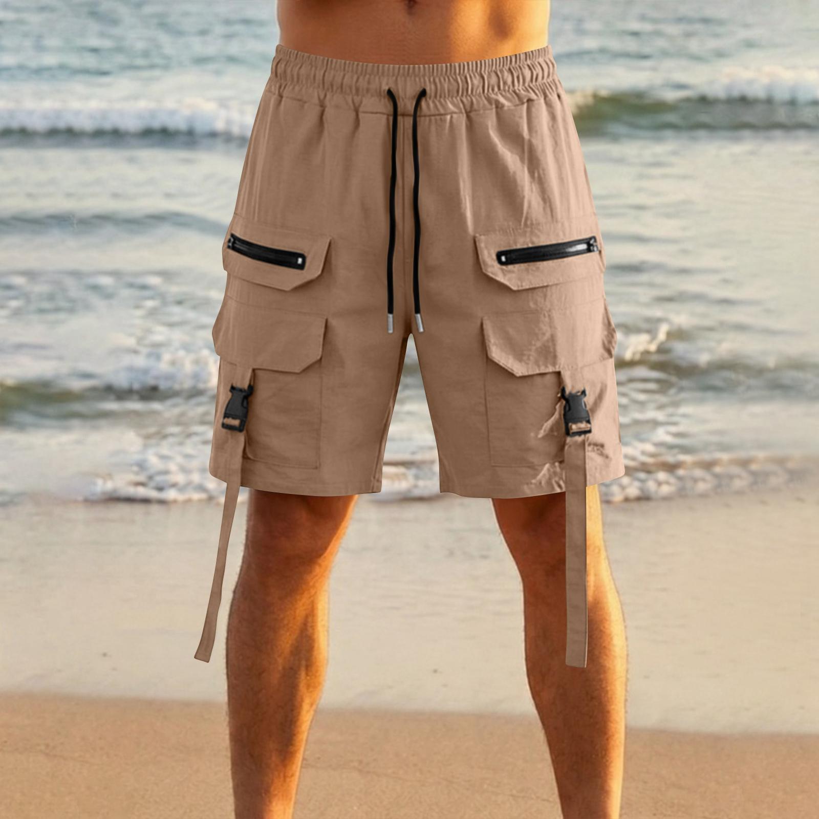 

Mens Shorts Casual Style with Multiple Pockets Suitable for Cargo Shorts for Men and Jean Shorts Men for Versatile Use XXXL бежевый