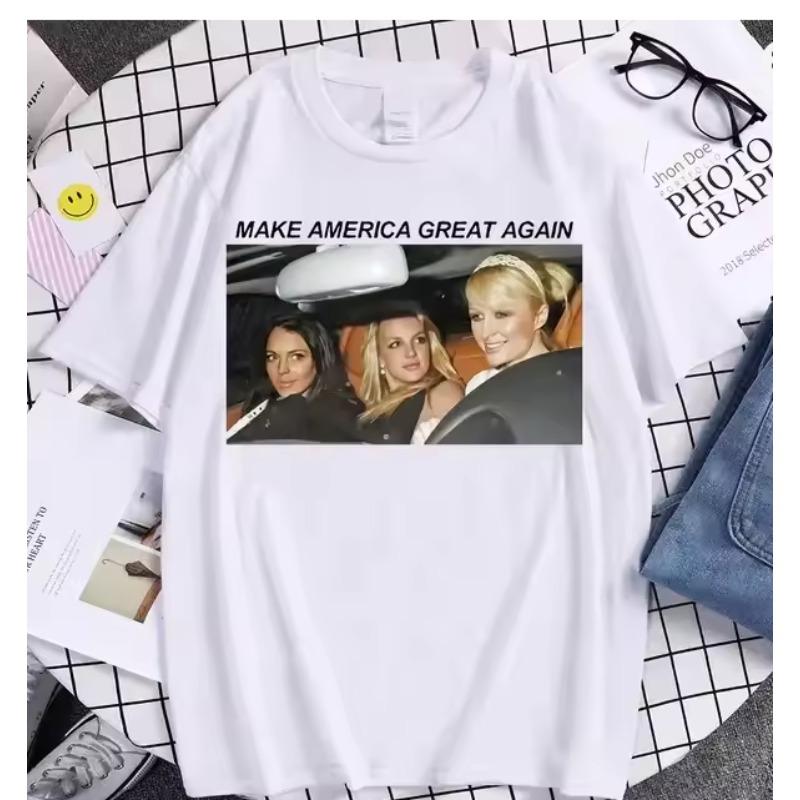 

New Style T Shirt Britney Make America Great Again Tees Fashion T Shirt Summer Casual Tops Unsiex Funny Trip Tshirts Streetwear 4XL