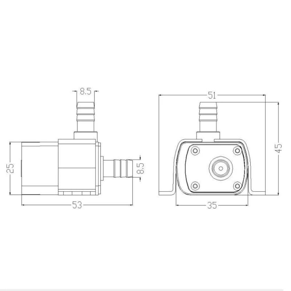 1 Peça Nova Bomba de Água 4,8W DC12V Motor sem Escovas Filtro de Água Mini Bomba Submersível à Prova d'Água Bomba de Mergulho para Aquário Fonte