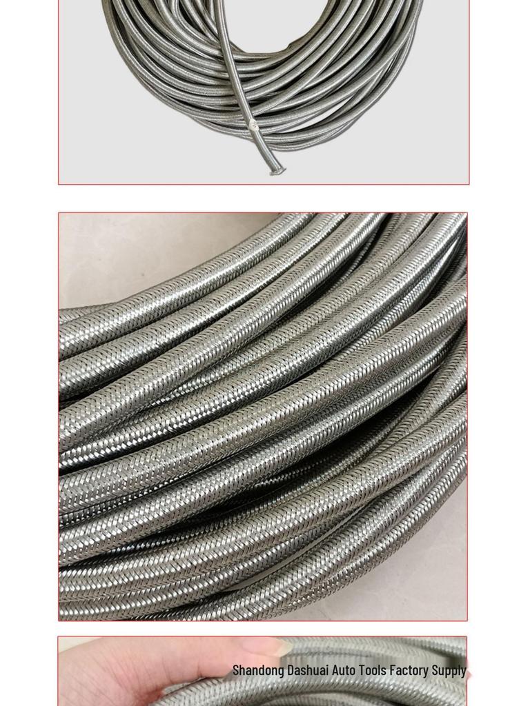 Universelles Edelstahl-Netz-Ölrücklaufrohr für Diesel-Einspritzdüse, Vierzylinder-Motor