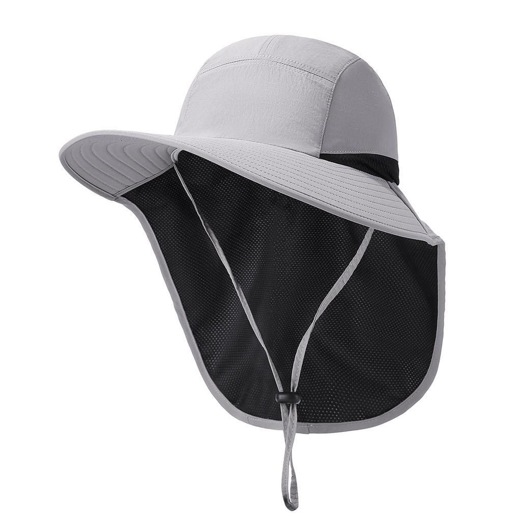 Outdoor Fisherman Hat Summer Large Brim Climbing Sun Protection Hat Sunshade Hat Quick-Dry Neck Protection Fishing Hat