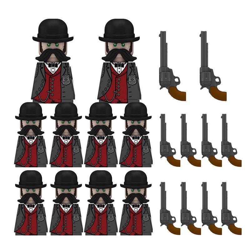 Kids Toys Civil War Volunteer Corps Infantry Soldiers West Cowboy  Weapon Equipment Figures Sets Childrens Birthday Gifts