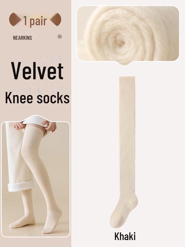 

Женские хлопковые носки выше колена - осень/зима, теплые, компрессионные, облегающие, толстые, стиль JK One Size - Over the Knee