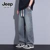 JEEP SPIRIT Men's Loose Straight Washed Jeans