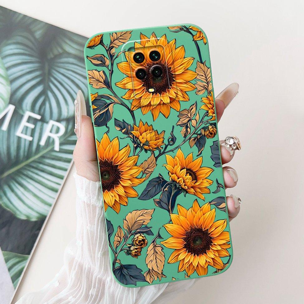Casing For Redmi Note 9 9S 9Pro 4G Back Cover For Redmi Note 9 Pro Case Cute Cartoon Fashion Flowers Silicone Shockproof Bumper