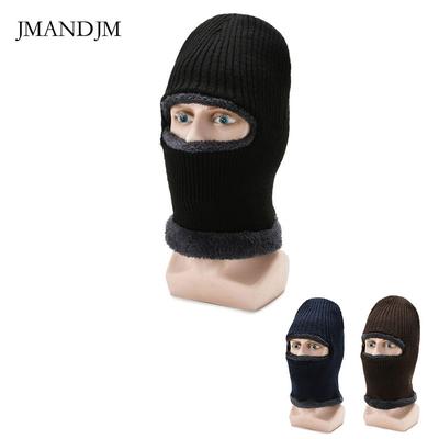 New Autumn and Winter Thickened Warm Wool Hat, Men's and Women's Scarf Integrated Pullover, One-look Knitted Hat